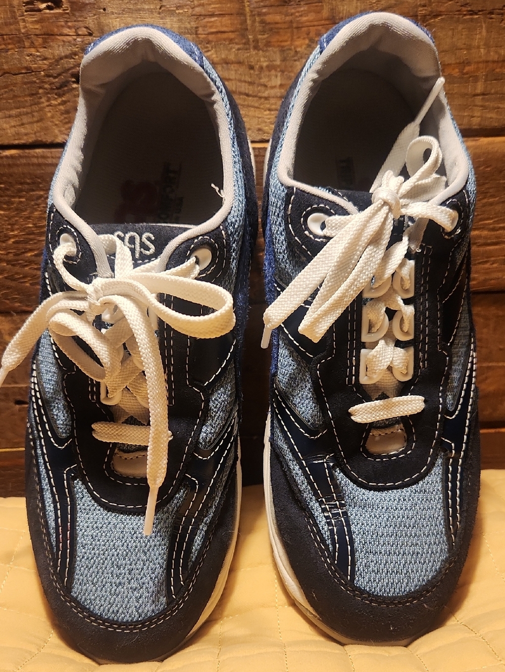SAS Women's Tour Mesh Blue Walking Athletic Lace Up Shoes - Picture 9 of 10